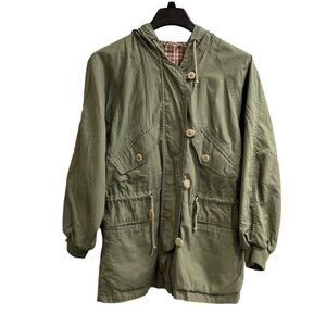 Vintage Mulberry Street Surplus Jacket Womens Utility Green Cargo Gorpcore Y2K